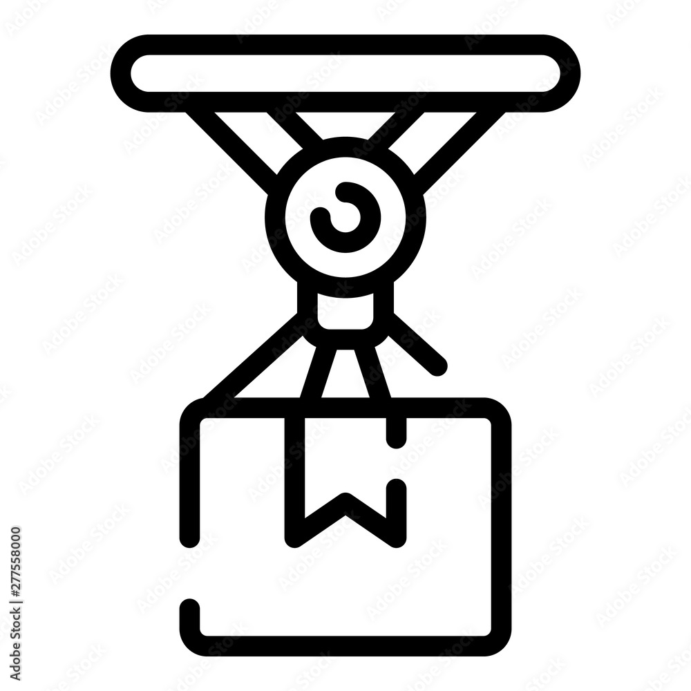 Poster assembly box icon. outline assembly box vector icon for web design isolated on white background