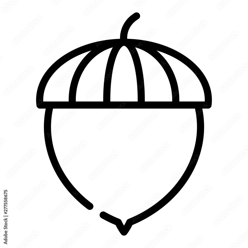 Poster acorn seed icon. outline acorn seed vector icon for web design isolated on white background