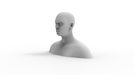 3d rendering of a human model isolated in white background