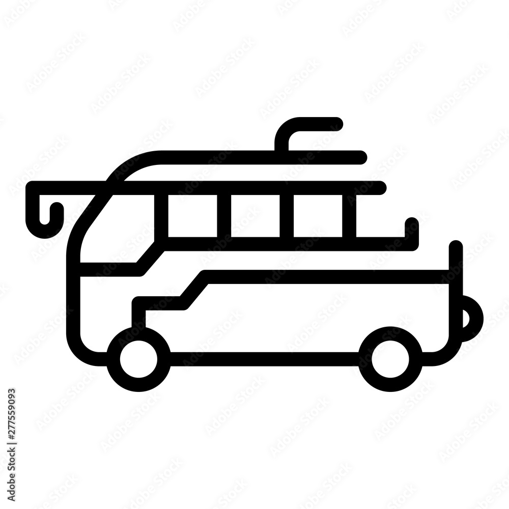 Aufkleber tourist bus icon. outline tourist bus vector icon for web design isolated on white background