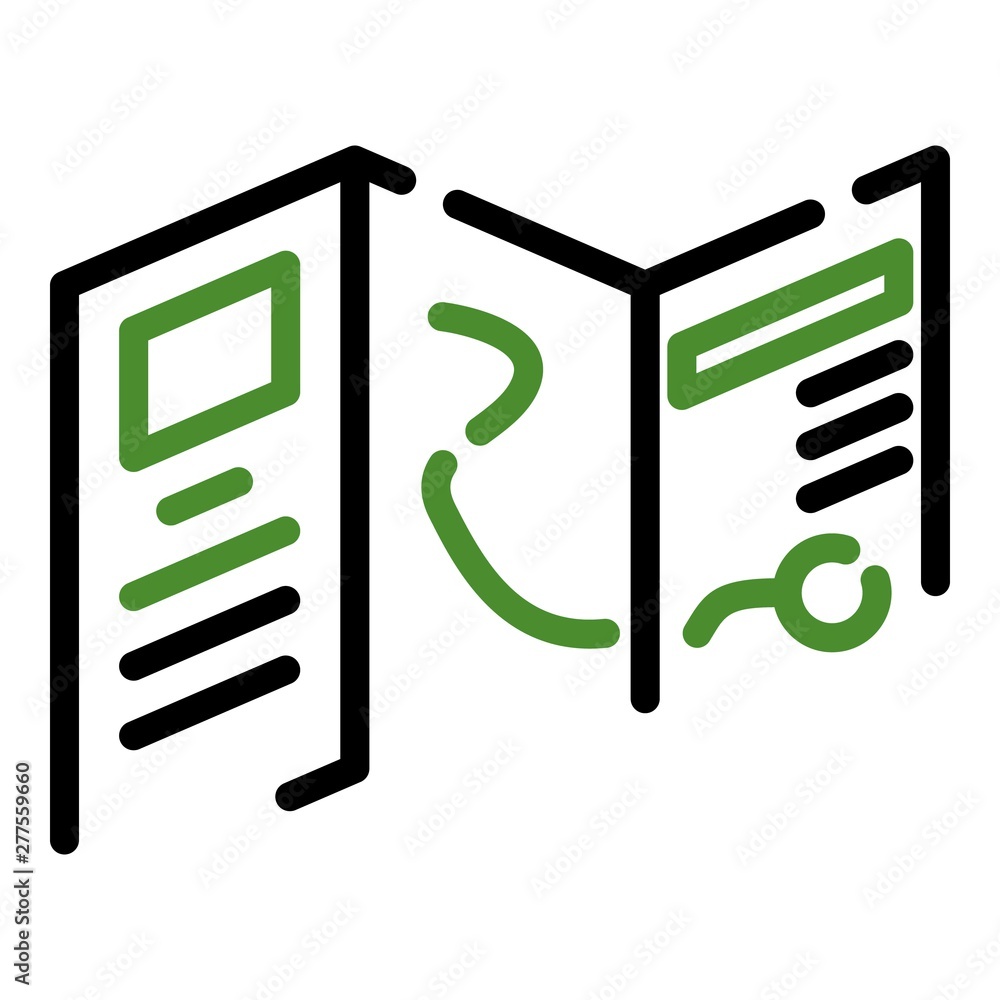 Poster excursion route icon. outline excursion route vector icon for web design isolated on white backgroun