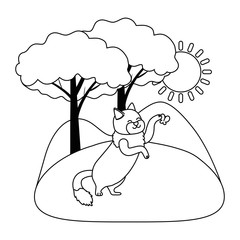 Cat cartoon design vector illustrator