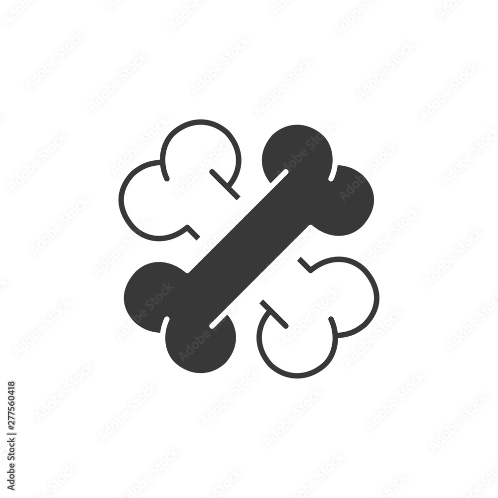 Poster dog bone icon template black color editable. dog bone symbol vector sign isolated on white backgroun