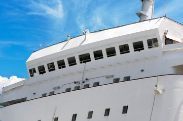 captain's bridge on passenger cruise ship © AVD