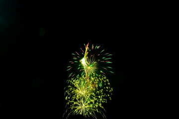 colorful fireworks in the night sky