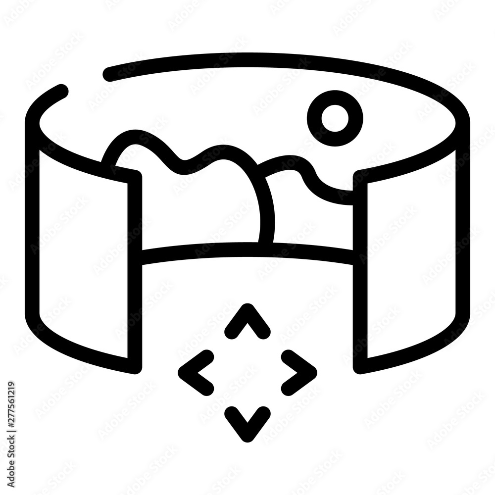 Poster augmented reality icon. outline augmented reality vector icon for web design isolated on white backg