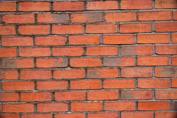 Orange brick wall surface background texture