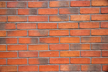 Orange brick wall surface background texture