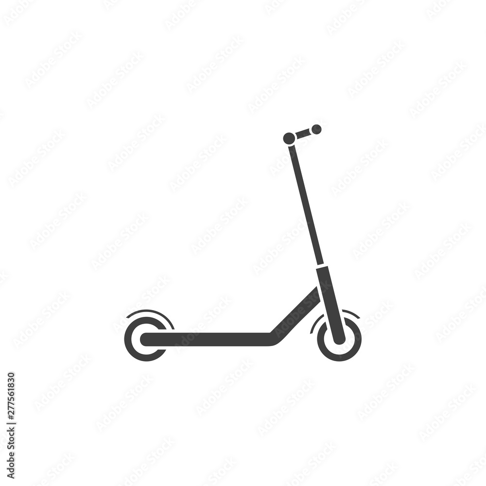 Poster scooter icon template black color editable. Microphone symbol vector sign isolated on white background. Simple logo vector illustration for graphic and web design.