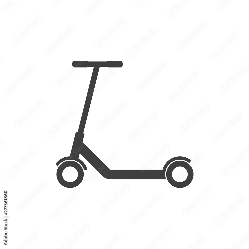 Poster scooter icon template black color editable. Microphone symbol vector sign isolated on white background. Simple logo vector illustration for graphic and web design.