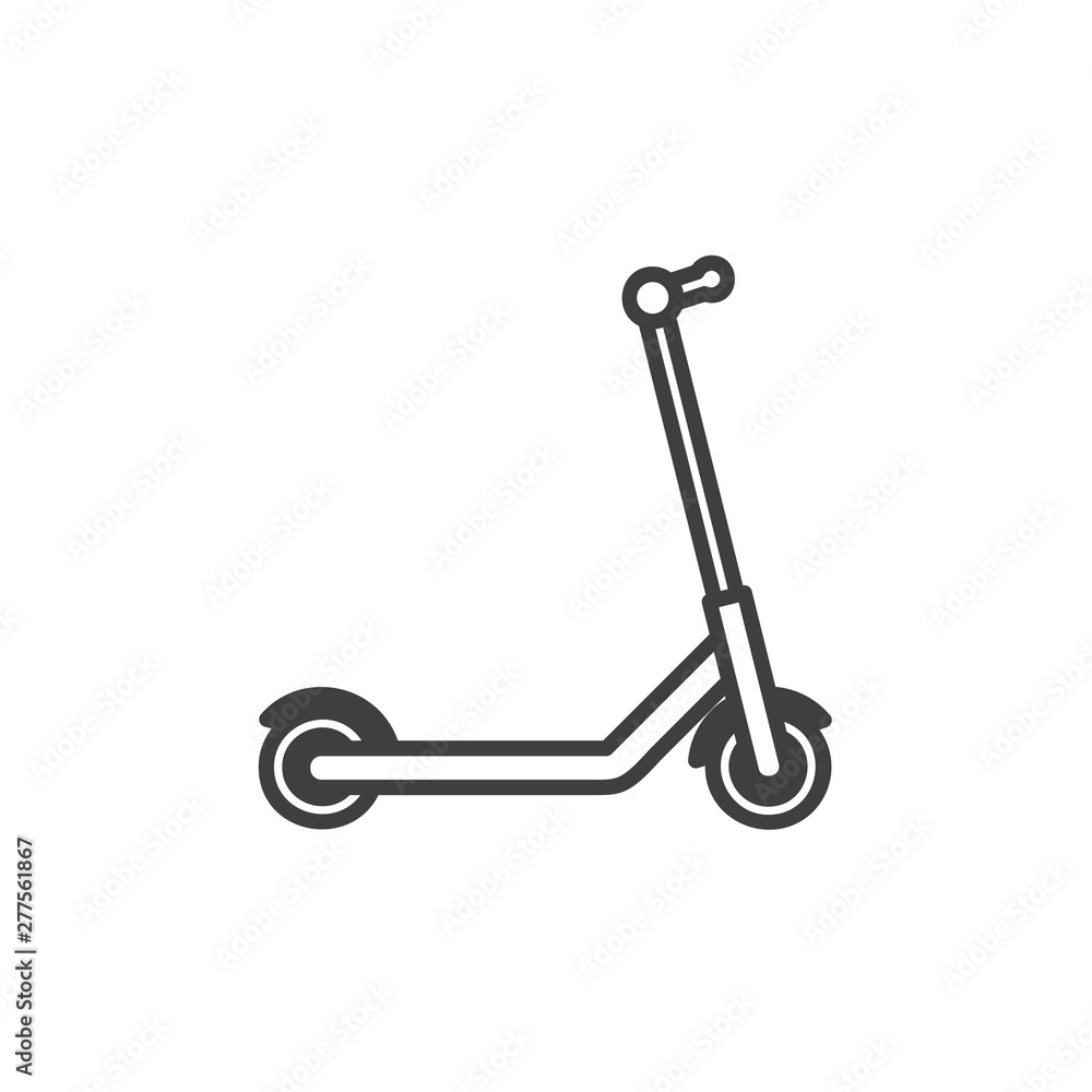 Poster scooter icon template black color editable. microphone symbol vector sign isolated on white backgrou