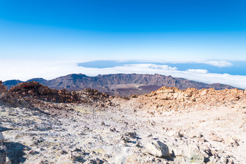 wild landscape of teide national park in tenerife, Spain