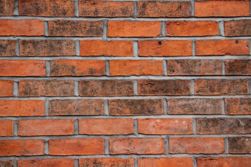 Orange brick wall surface background texture