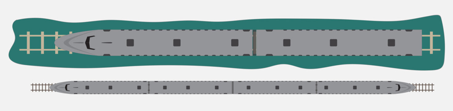 Top View of High Speet train