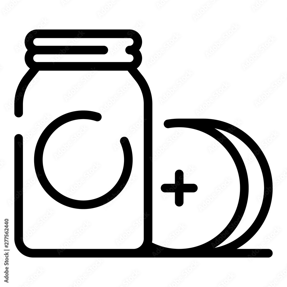 Poster pill jar icon. outline pill jar vector icon for web design isolated on white background
