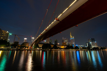 Fototapeta na wymiar A night view of Frankfurt