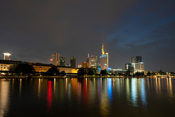 Fototapeta na wymiar A night view of Frankfurt