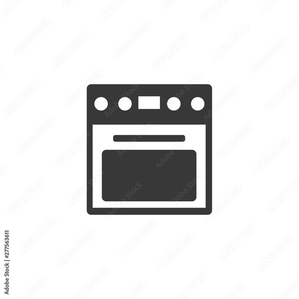 Poster stove oven icon template black color editable. microphone symbol vector sign isolated on white backg