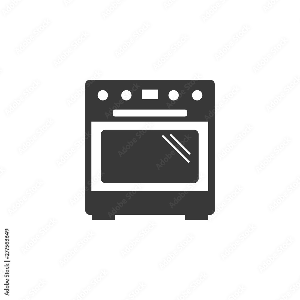 Poster stove oven icon template black color editable. microphone symbol vector sign isolated on white backg