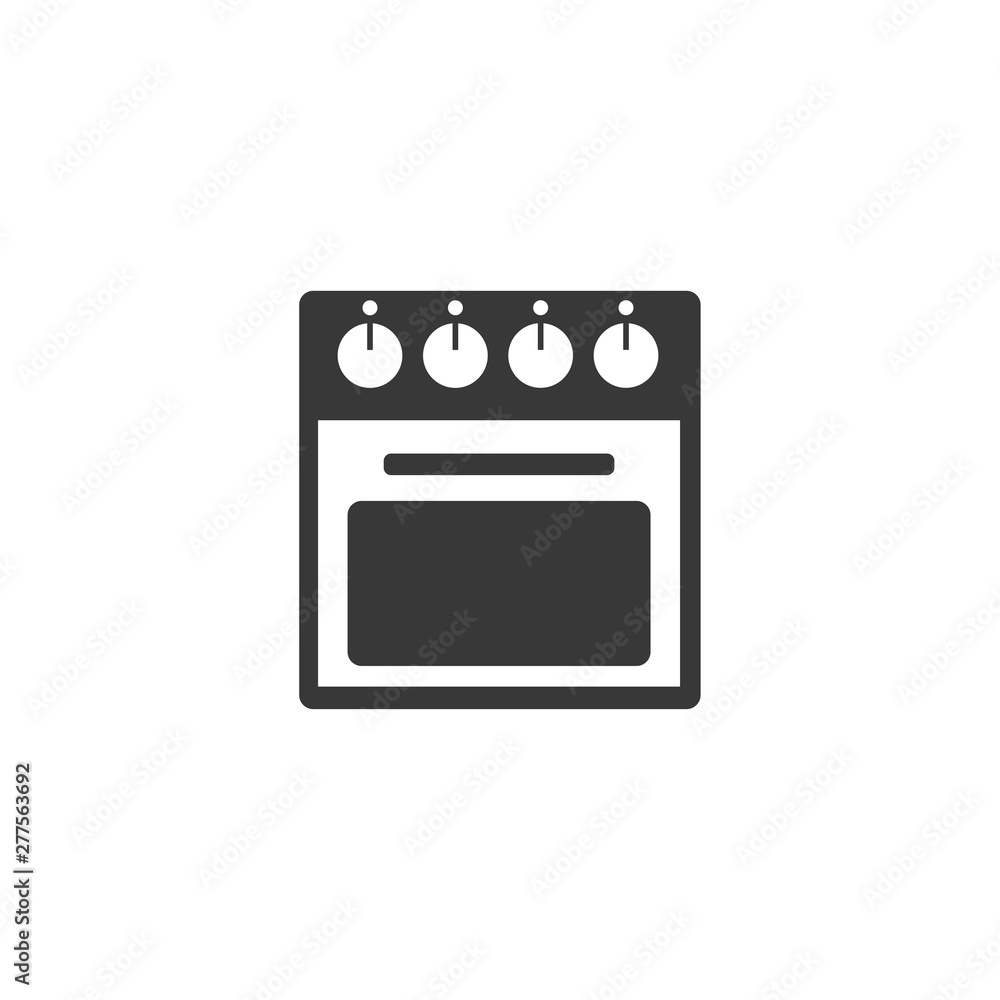 Poster stove oven icon template black color editable. microphone symbol vector sign isolated on white backg