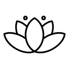 Beauty lotus icon. Outline beauty lotus vector icon for web design isolated on white background