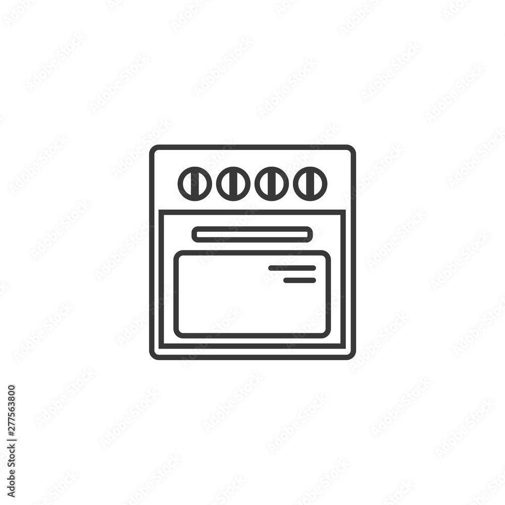 Aufkleber stove oven icon template black color editable. microphone symbol vector sign isolated on white backg