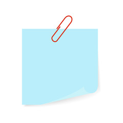 Note paper on the white background.