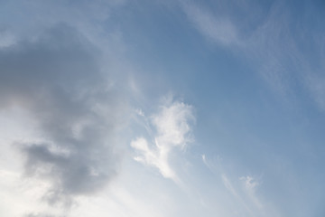 Blue sky and white clouds background material
