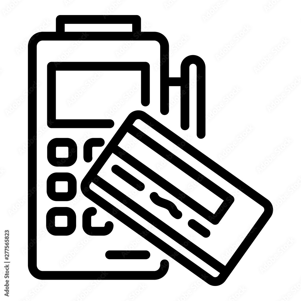 Poster payment machine icon. outline payment machine vector icon for web design isolated on white backgroun