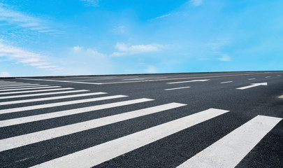 Urban Road and Sky Cloud Landscape..