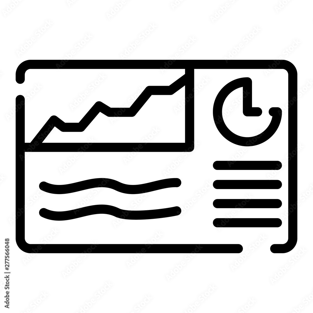 Poster finance chart poster icon. outline finance chart poster vector icon for web design isolated on white