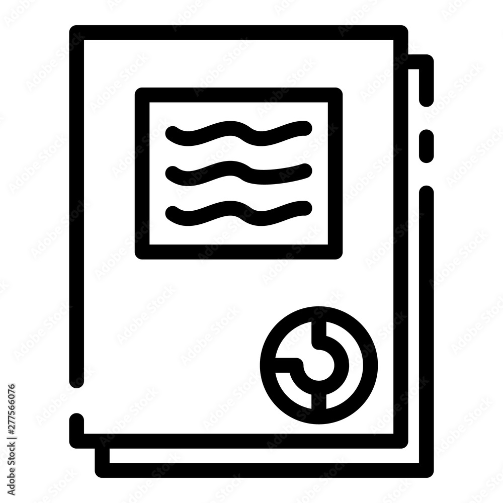 Poster Finance folder icon. Outline finance folder vector icon for web design isolated on white background