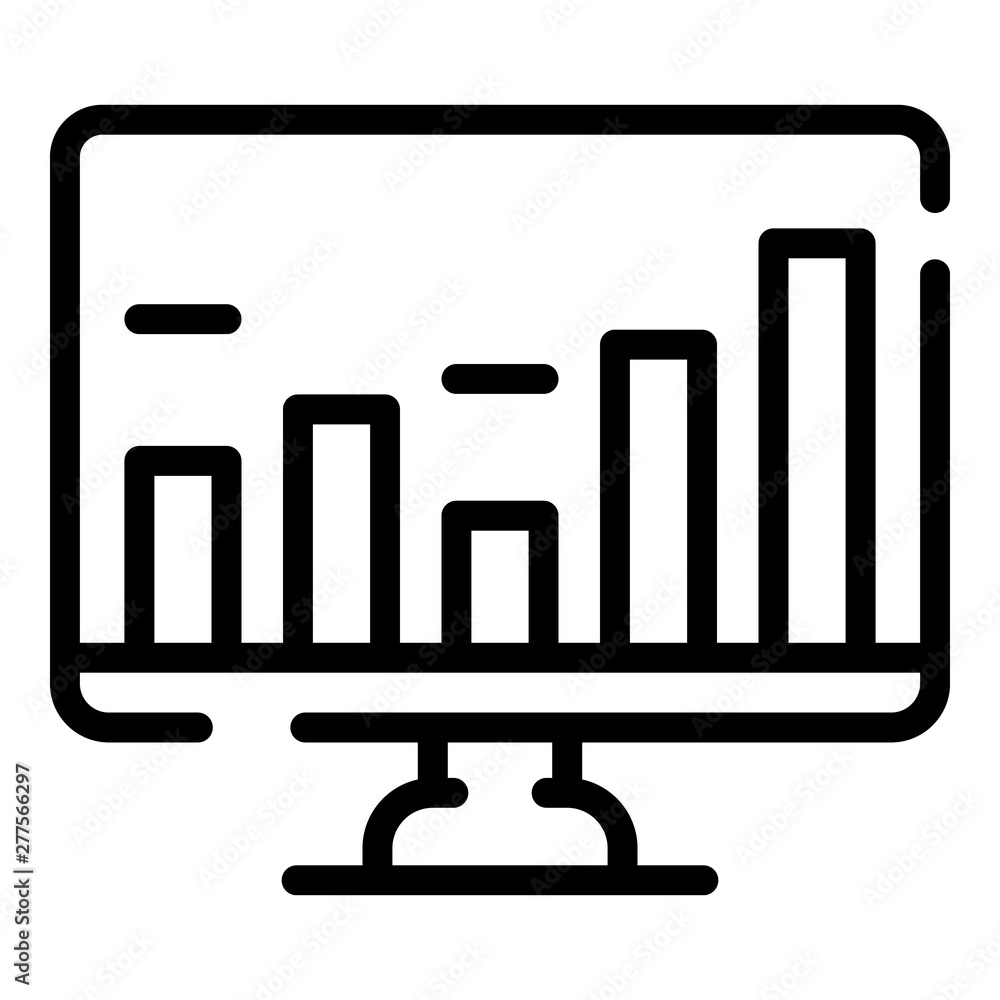 Poster finance online chart icon. outline finance online chart vector icon for web design isolated on white