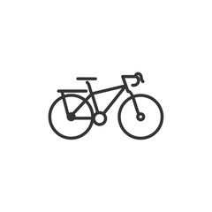 Fototapeta na wymiar Bicycle icon template black color editable. Bike symbol vector sign isolated on white background. Simple logo vector illustration for graphic and web design.