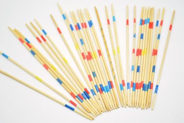 palillos de madera chinos, pintados de colores