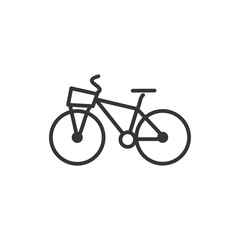 Obraz premium Bicycle icon template black color editable. Bike symbol vector sign isolated on white background. Simple logo vector illustration for graphic and web design.