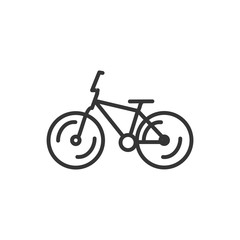 Obraz premium Bicycle icon template black color editable. Bike symbol vector sign isolated on white background. Simple logo vector illustration for graphic and web design.
