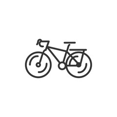 Fototapeta premium Bicycle icon template black color editable. Bike symbol vector sign isolated on white background. Simple logo vector illustration for graphic and web design.