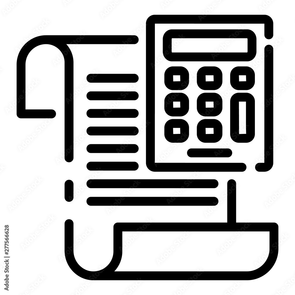 Poster calculator money invoice icon. outline calculator money invoice vector icon for web design isolated 