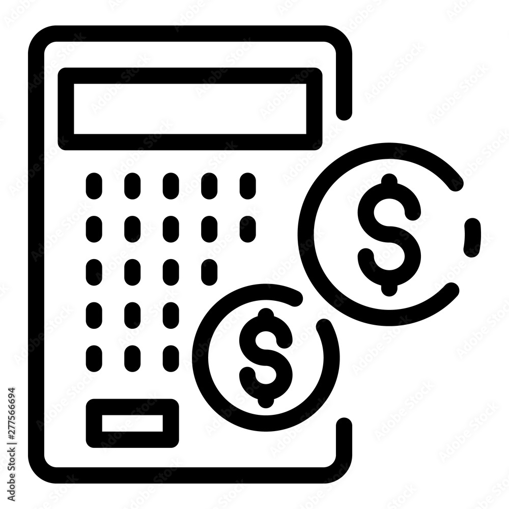 Poster electronic calculator icon. outline electronic calculator vector icon for web design isolated on whi
