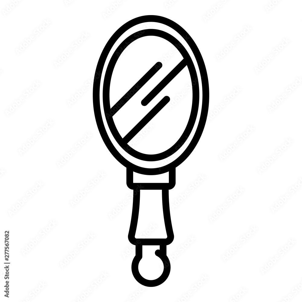 Poster hand mirror icon. outline hand mirror vector icon for web design isolated on white background