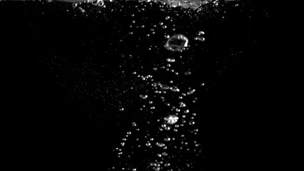 Naklejka na ściany i meble Blurry images of drinking water liquid bubbles or carbonate drink or oil shape or soda splashing and floating drop in black background for represent sparkling refreshment and refreshing