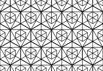 The geometric pattern with lines. Seamless vector background. White and black texture. Graphic modern pattern. Simple lattice graphic design