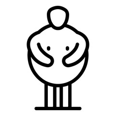 Obraz premium Male overweight icon. Outline male overweight vector icon for web design isolated on white background