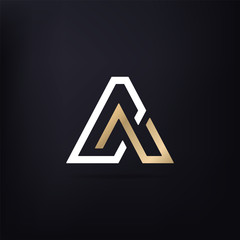 Letter 'A' logo design. Vector design.