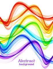 Abstract bright rainbow color waves