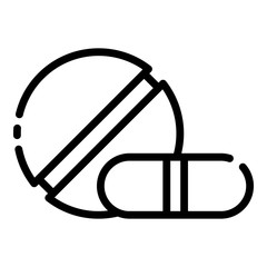 Medical drug addiction icon. Outline medical drug addiction vector icon for web design isolated on white background