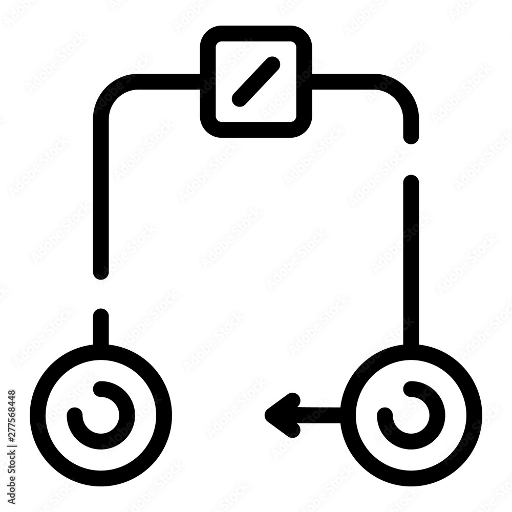 Poster electrical circuit icon. outline electrical circuit vector icon for web design isolated on white bac