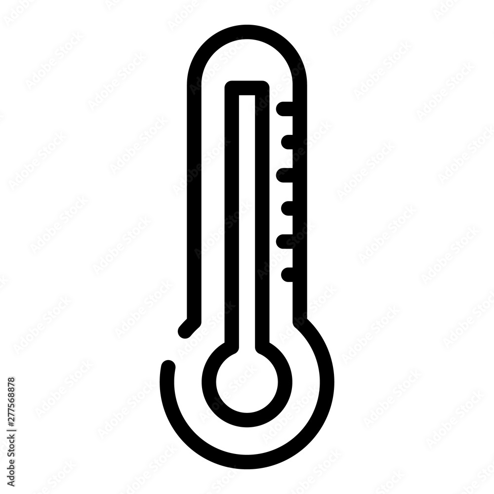 Poster thermometer icon. outline thermometer vector icon for web design isolated on white background