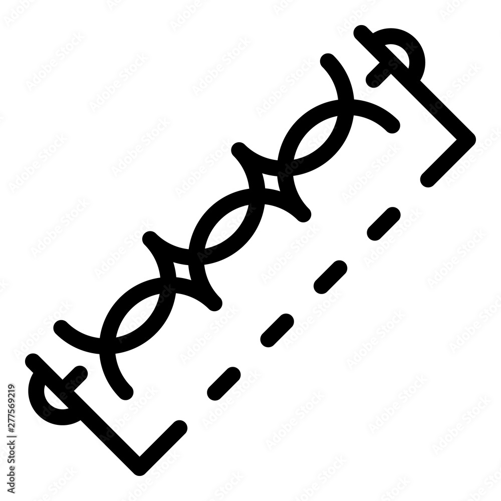 Poster inductive coil designation icon. outline inductive coil designation vector icon for web design isola